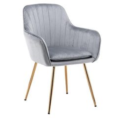 High Tufted Back Luxury Grey Lounge Chair