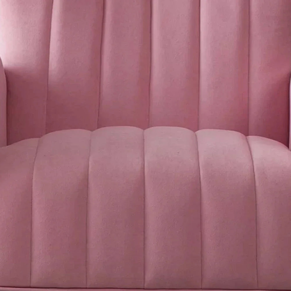 Dense Foam Luxurious Pink Lounge Chair - All India Decor