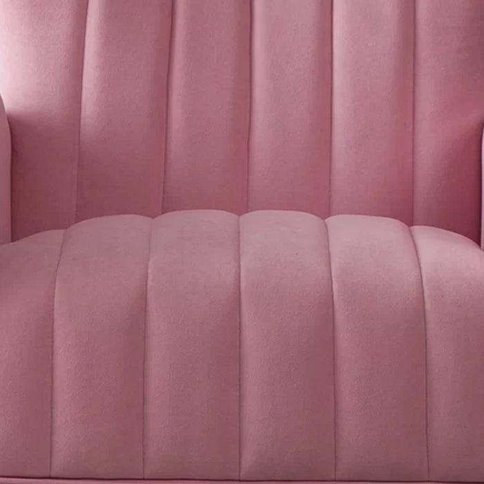 Dense Foam Luxurious Pink Lounge Chair