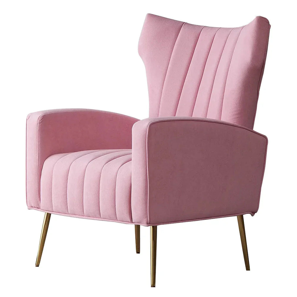 Dense Foam Luxurious Pink Lounge Chair - All India Decor