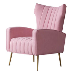 Dense Foam Luxurious Pink Lounge Chair - All India Decor