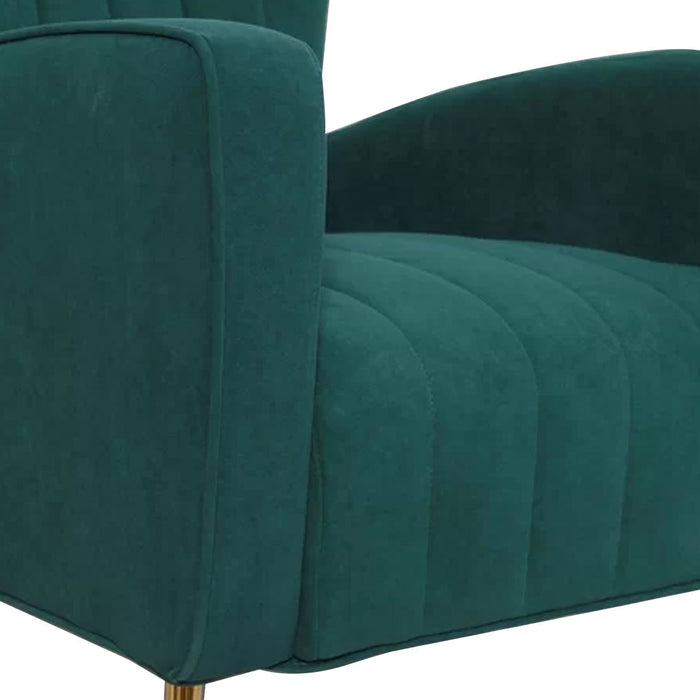 Dense Foam Luxurious Green Lounge Chair