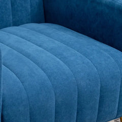Dense Foam Luxurious Blue Lounge Chair - All India Decor