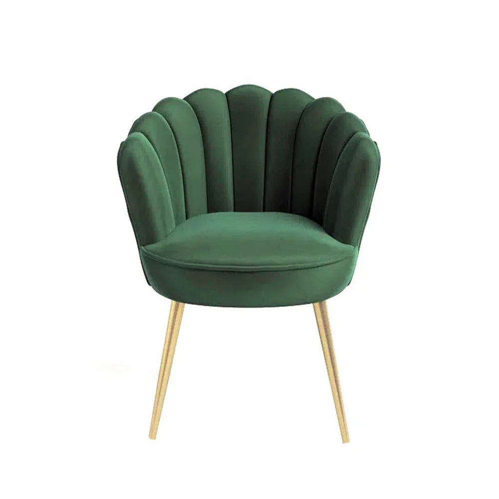 Green Crafted Shell Designer Lounge Chair - All India Decor