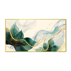 Abstract Elegant Golden Flower Canvas Wall Paintings for Home and Office Décor - All India Decor