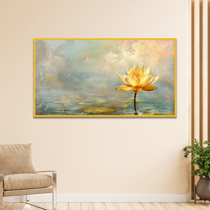 Beautiful Yellow Flower Canvas Wall Paintings for Home and Office Decoration