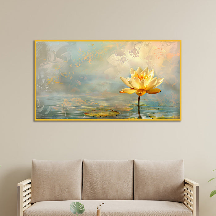 Beautiful Yellow Flower Canvas Wall Paintings for Home and Office Decoration