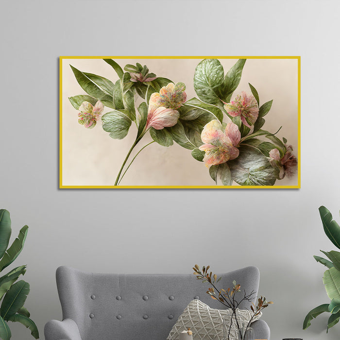 Elegant 3D Floral Painting for Wall Decoration Paintings with Frame