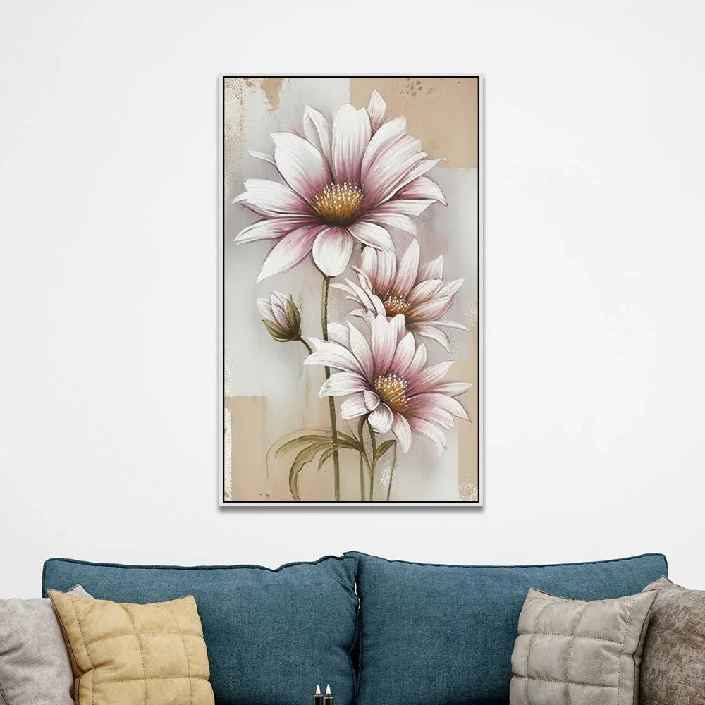 Modern Abstract Floral Canvas Wall Painting for Home Décor - All India Decor