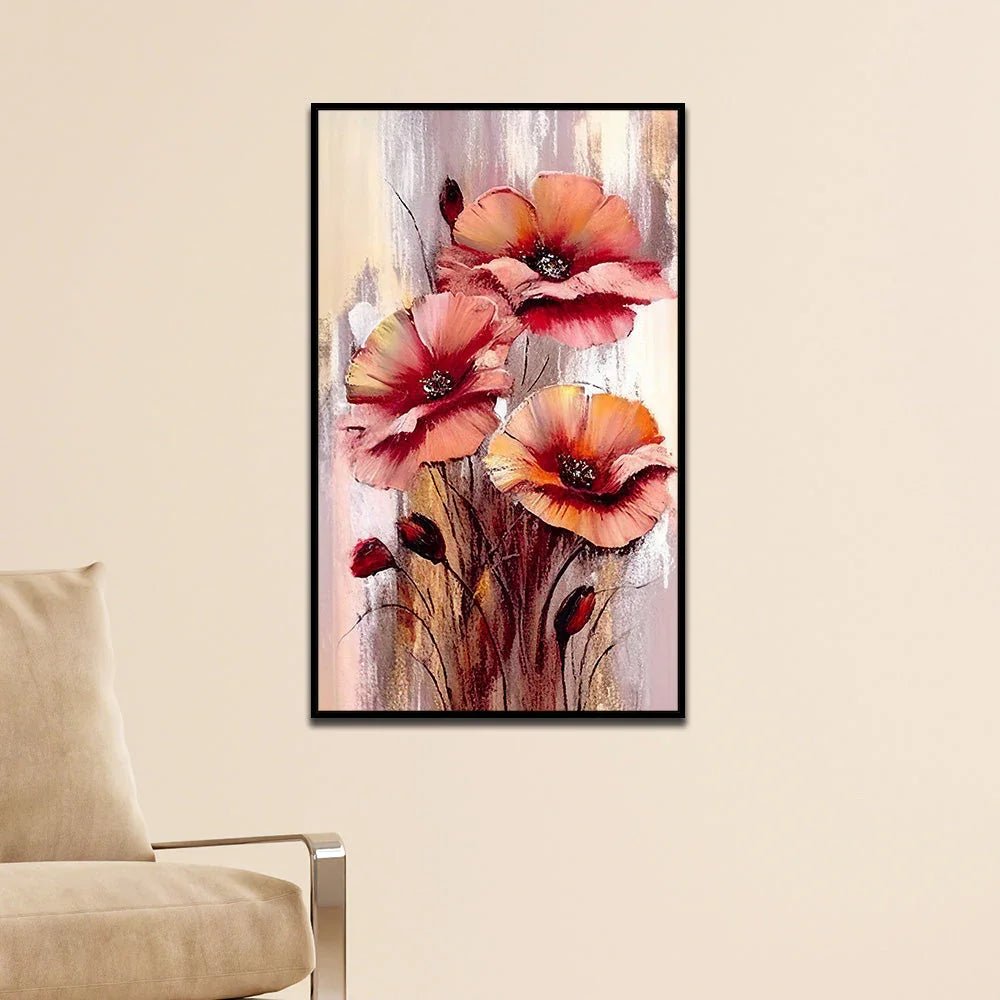 Abstract Floral Canvas Wall Painting for Wall Décor - All India Decor