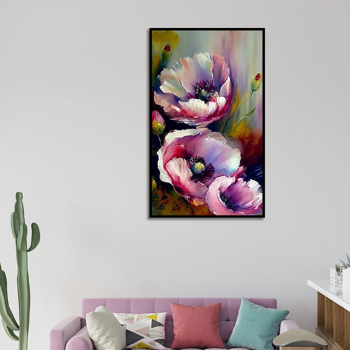 Digital Printed Floral Large Canvas Wall Painting