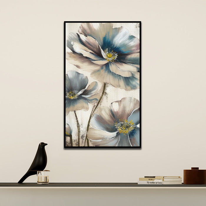 Minimalist Floral Art Print Soft Botanical Canvas Wall Painting