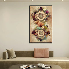 Vintage Floral Wall Painting Rustic Botanical Flower Canvas Wall Painting - All India Decor