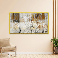 Abstract Modern Floral Canvas Wall Painting for Home and Office Décor - All India Decor