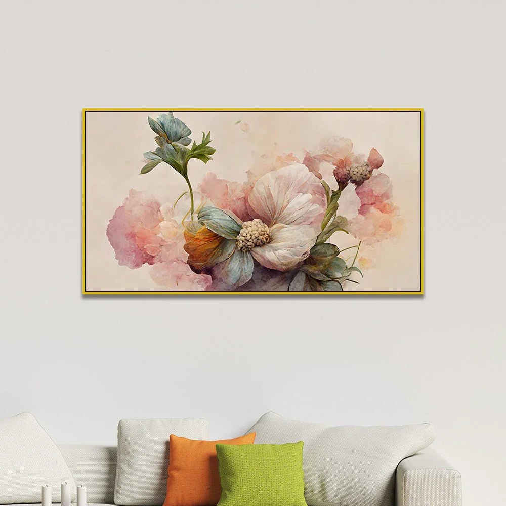 Abstract Pink Stunning Floral Canvas Wall Paintings for Home Décor - All India Decor