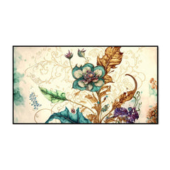 Abstract Floral Wall Painting for Bedroom Living Room Wall Decoration - All India Decor