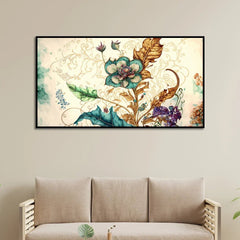 Abstract Floral Wall Painting for Bedroom Living Room Wall Decoration - All India Decor