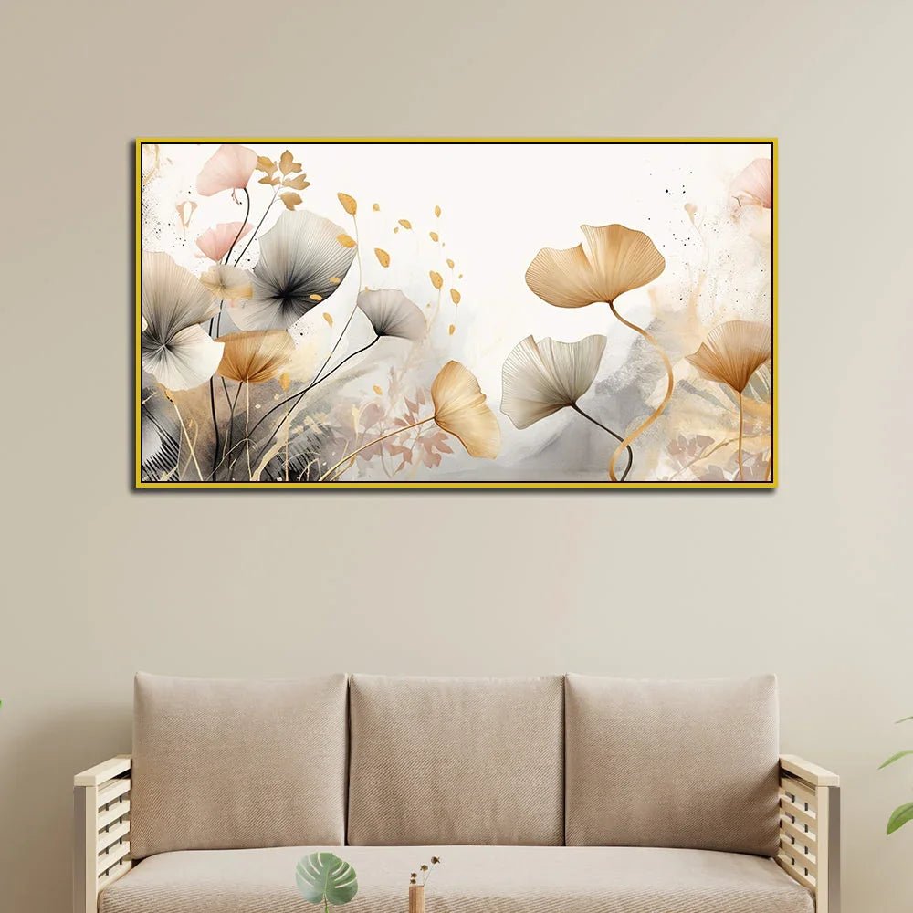 Blossom Serenity Elegance Canvas Wall Painting with Frame - All India Decor
