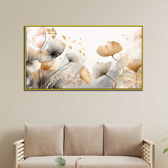 Blossom Serenity Elegance Canvas Wall Painting with Frame