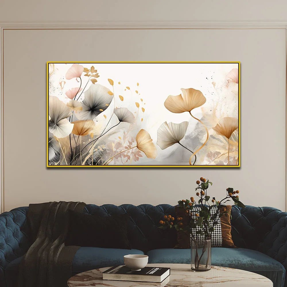 Blossom Serenity Elegance Canvas Wall Painting with Frame - All India Decor