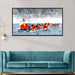 Festive Floral Sleigh Adventure Canvas Wall Painting - All India Decor