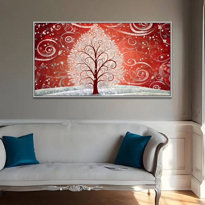 Festive Snowflake Elegance Christmas Decoration Canvas Wall Painting - All India Decor