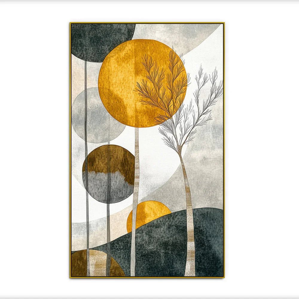 Canvas Framed Boho Painting Wall Art for Living Room - All India Decor