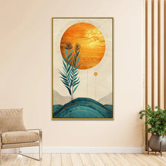 Abstract Golden Frame Modern Canvas Wall Painting - All India Decor
