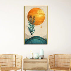 Abstract Golden Frame Modern Canvas Wall Painting - All India Decor