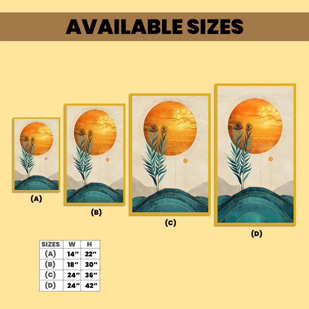 Abstract Golden Frame Modern Canvas Wall Painting - All India Decor