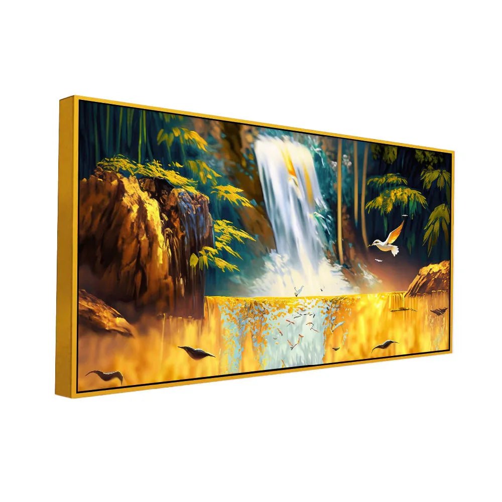 Vibrant Waterfall Canvas Wall Art for Home and Office Decoration - All India Decor