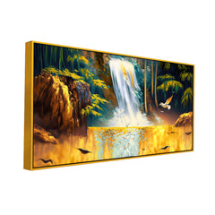 Vibrant Waterfall Canvas Wall Art for Home and Office Decoration