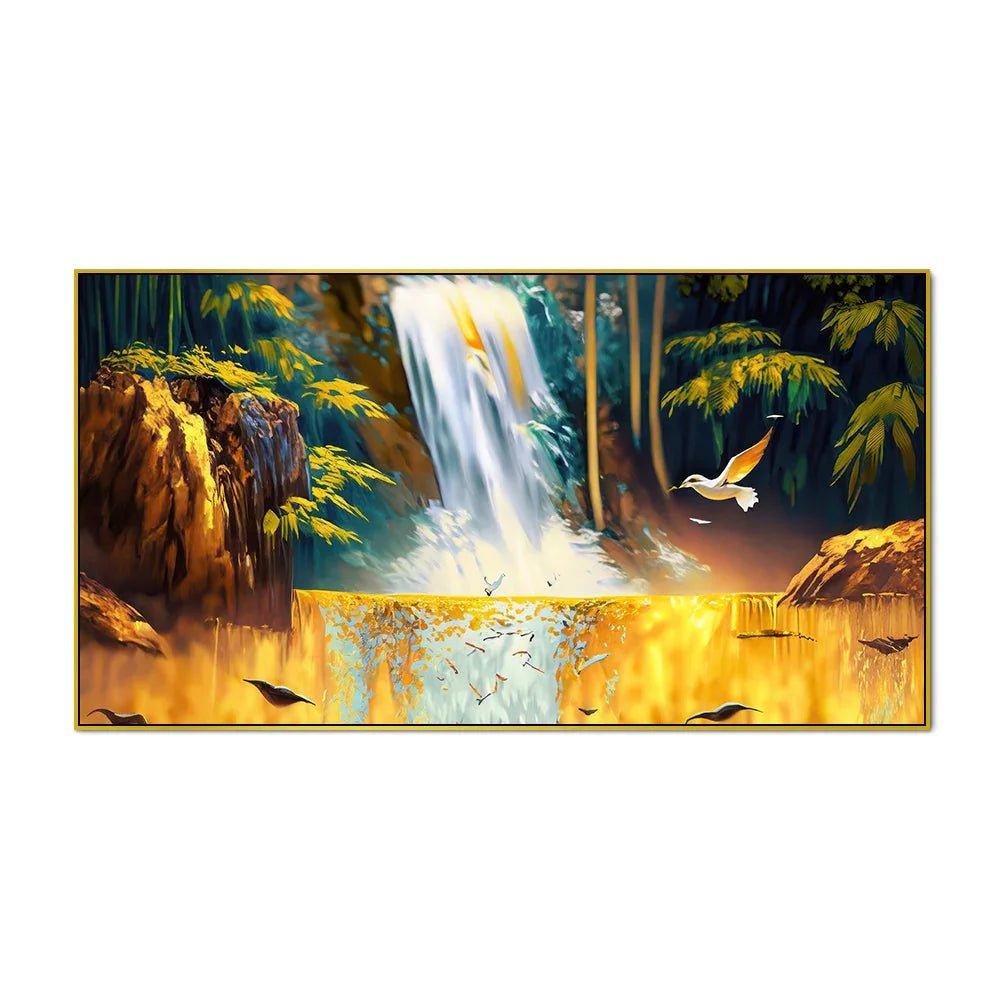 Vibrant Waterfall Canvas Wall Art for Home and Office Decoration - All India Decor