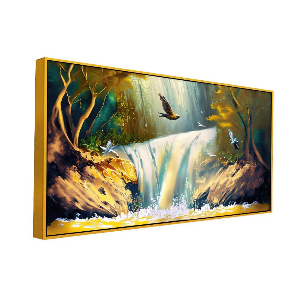 Waterfall Nature Digital Printed Home Decorative Canvas Wall Painting - All India Decor