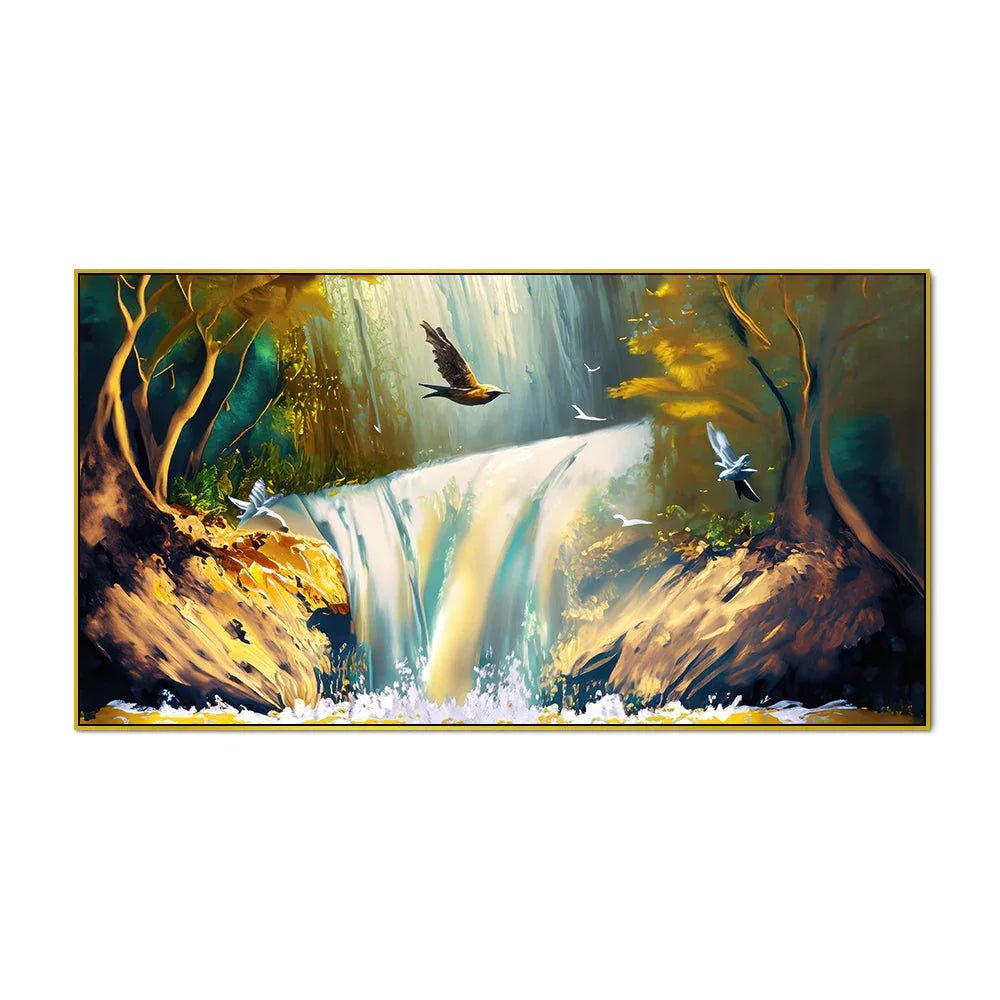 Waterfall Nature Digital Printed Home Decorative Canvas Wall Painting - All India Decor
