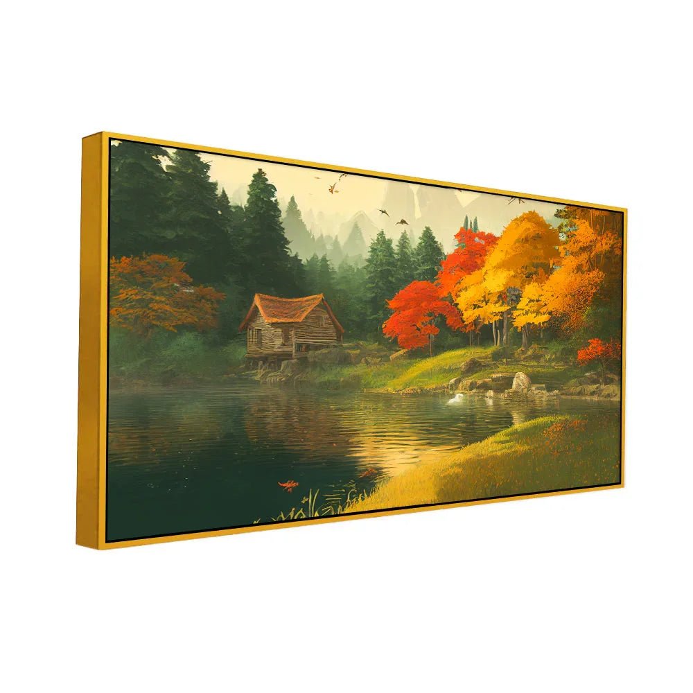 Abstract Nature Canvas Painting for Wall Décor with Floating Frame - All India Decor