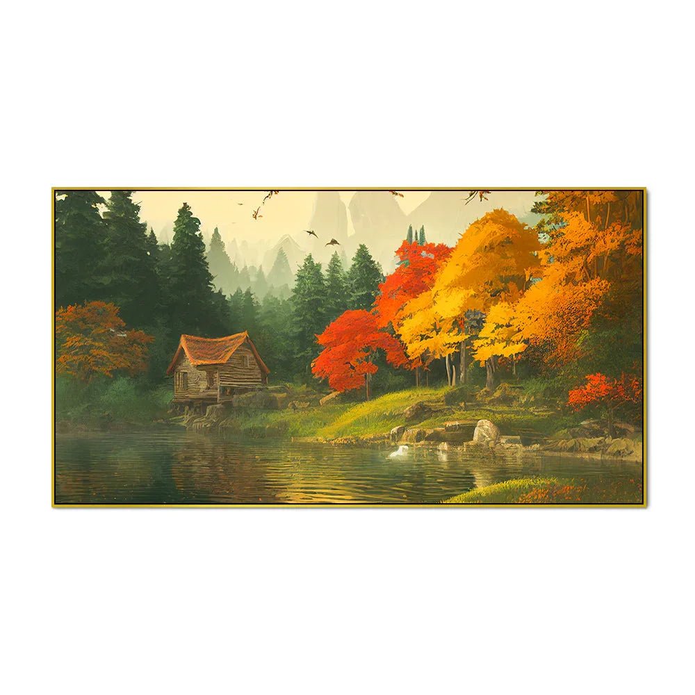 Abstract Nature Canvas Painting for Wall Décor with Floating Frame - All India Decor
