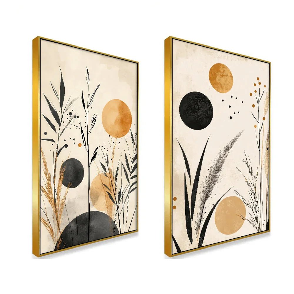 Minimalist Modern Canvas Art Wall Painting Two Pieces - All India Decor