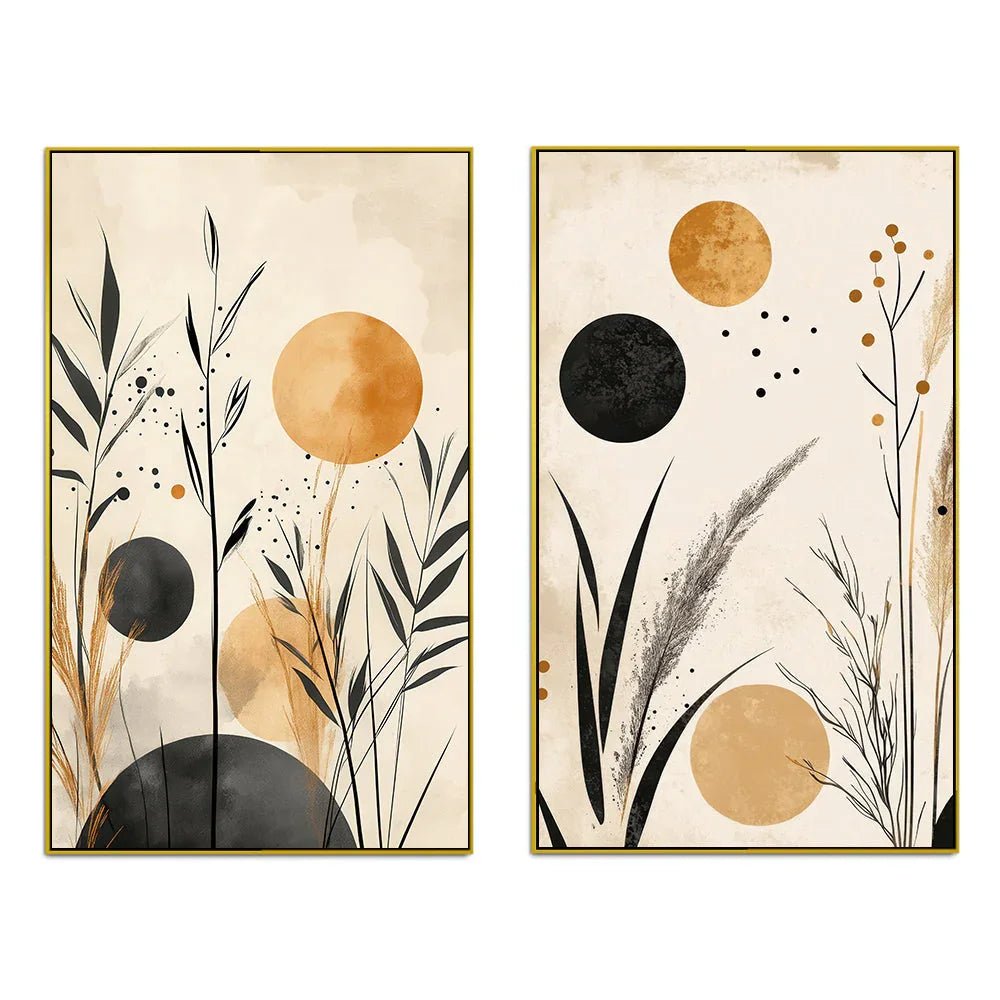 Minimalist Modern Canvas Art Wall Painting Two Pieces - All India Decor