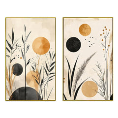 Minimalist Modern Canvas Art Wall Painting Two Pieces - All India Decor