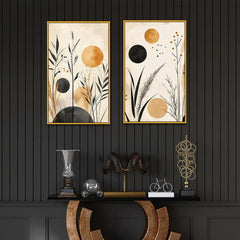 Minimalist Modern Canvas Art Wall Painting Two Pieces - All India Decor