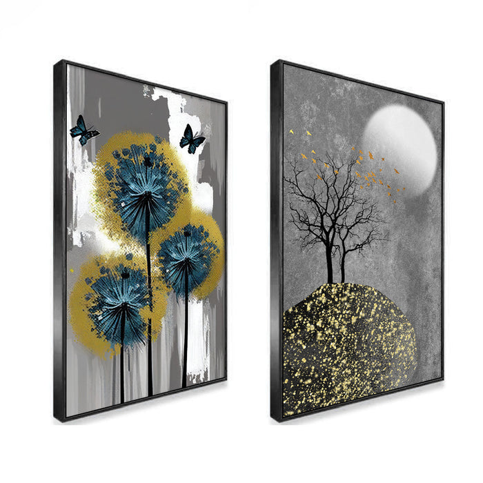 Abstract Design Modern Canvas Art Canvas Wall Painting Two Pieces