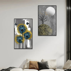 Abstract Design Modern Canvas Art Canvas Wall Painting Two Pieces - All India Decor