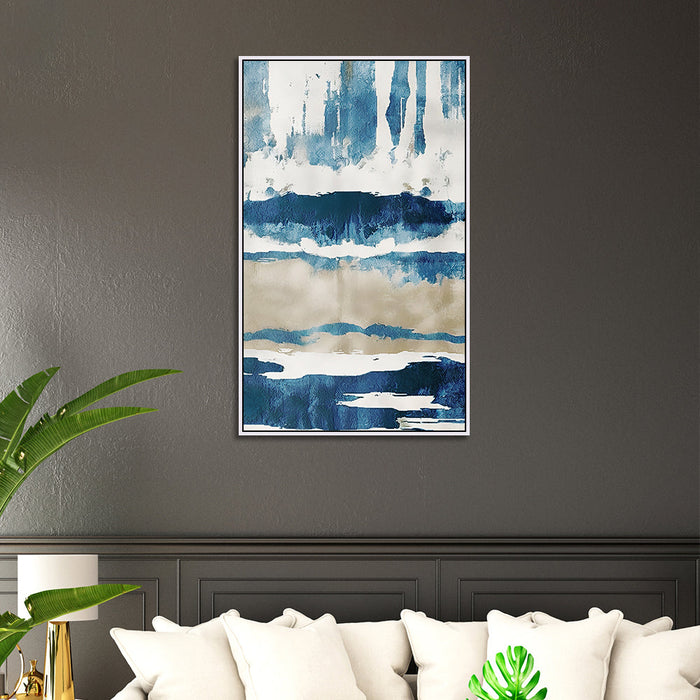 Blue Abstract Modern Canvas Wall Painting for Home Décor