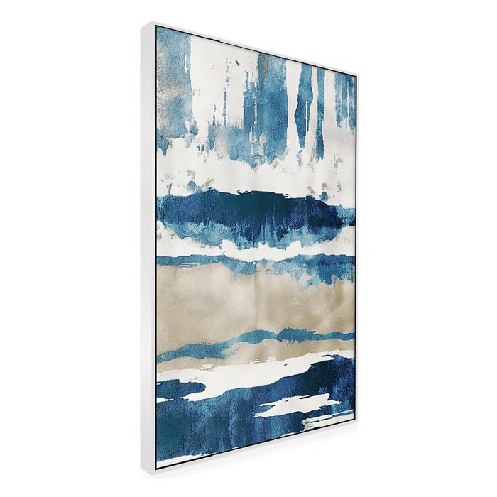 Blue Abstract Modern Canvas Wall Painting for Home Décor