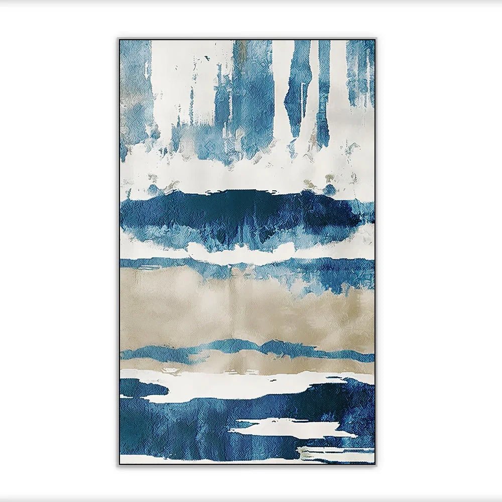 Blue Abstract Modern Canvas Wall Painting for Home Décor - All India Decor
