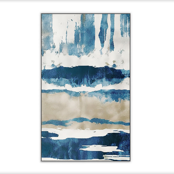 Blue Abstract Modern Canvas Wall Painting for Home Décor