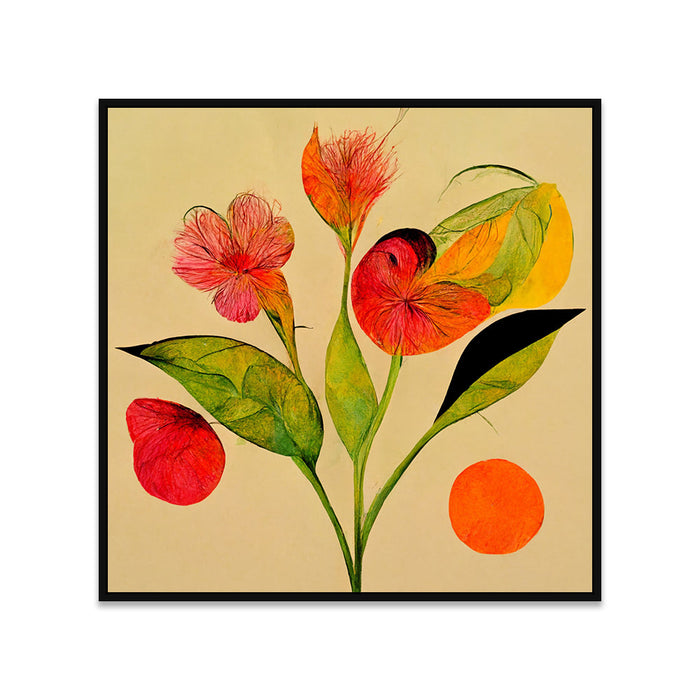 Floral Symphony Abstract Nature on Canvas Flower Wall Painting