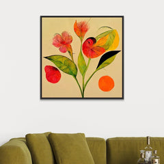 Floral Symphony Abstract Nature on Canvas Flower Wall Painting - All India Decor