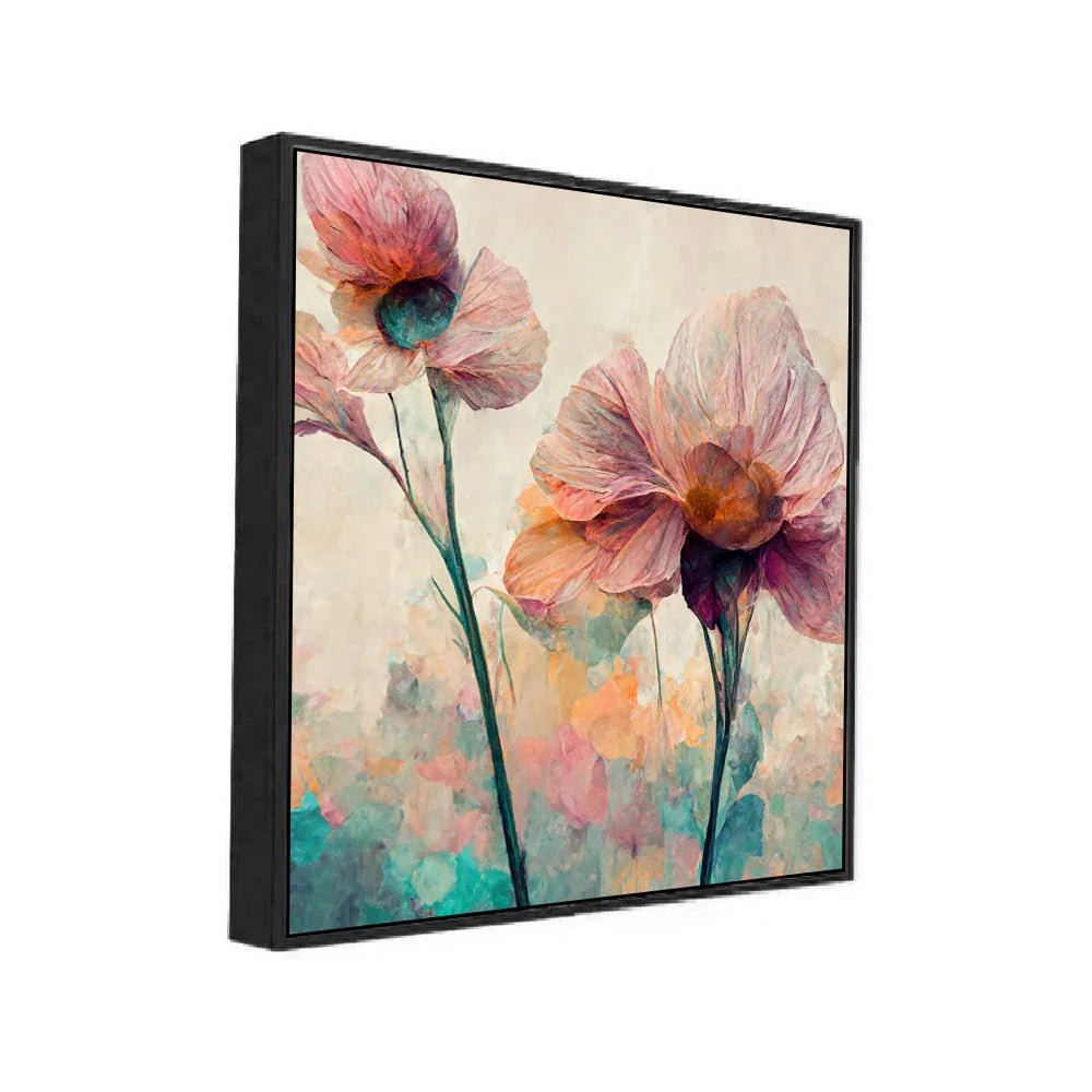Elegant Pink Floral Big Canvas Wall Painting - All India Decor